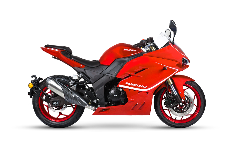 Moto Pistera RACING R250 de color rojo