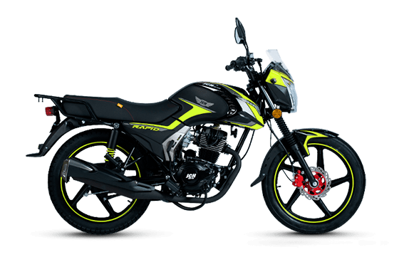 Moto  Utilitaria RAPID 150 color negro con amarillo