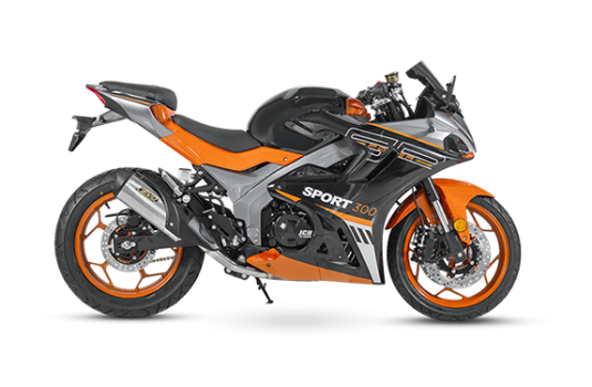 Moto Pistera SPORT 300 color naranja