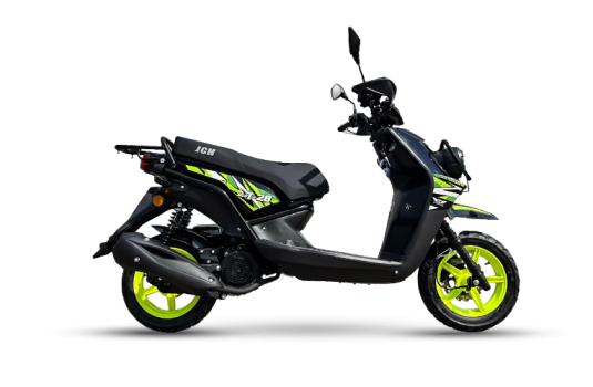 Moto Scooter T-28 JCH de color verde con negro